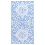 vidaXL Tapis d'extérieur Bleu azuré 80x150 cm PP
