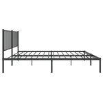 vidaXL Cadre de lit métal avec tête de lit noir 160x200 cm