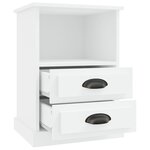 vidaXL Table de chevet blanc 43x36x60 cm