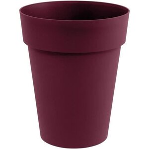 Pot de Fleur Vase Mi-Haut Ø 44 cm - Volume 50 L Ø 44 x 53 cm - Rouge bourgogne