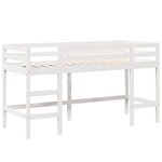 vidaXL Lit superposé et échelle et toit blanc 90x190cm bois pin massif