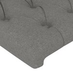 vidaXL Cadre de lit avec tête de lit Gris foncé 120x200 cm Tissu