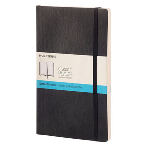 Carnet piqué moleskine souple 13 x 21 cm - point dot - 192 pages