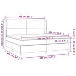 vidaXL Sommier à lattes de lit avec matelas Gris 200x200 cm Similicuir