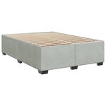 vidaXL Sommier à lattes de lit et matelas Gris clair 140x200cm Velours