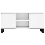 vidaXL Meuble TV blanc 104x35x50 cm bois d'ingénierie