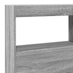 vidaXL Armoire tête de lit avec LED sonoma gris 140x17x102 cm