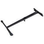 vidaXL Ensemble de support de clavier et de tabouret Noir