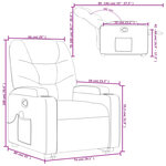 vidaXL Fauteuil inclinable de massage Crème Similicuir