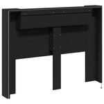 vidaXL Armoire tête de lit avec LED noir 140x16 5x103 5 cm