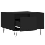 vidaXL Table basse noir 55x55x36 5 cm bois d'ingénierie