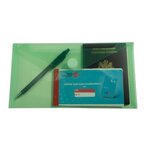 Sachet De 5 Mini Pochettes-enveloppes Polypropylène - 25x13 5cm - Couleurs Assorties - X 10 - Exacompta