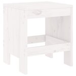 vidaXL Ensemble à manger de jardin 13 Pièces blanc bois de pin massif