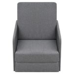 vidaXL Fauteuil convertible gris clair tissu