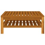 Salon de jardin meuble d'extérieur ensemble de mobilier 6 pièces avec coussin crème bois d'acacia solide 02_0016625