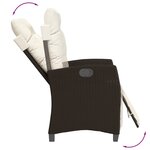 vidaXL Chaises inclinables de jardin lot de 2 avec repose-pied rotin