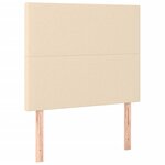 vidaXL Cadre de lit avec tête de lit Crème 100x200 cm Tissu