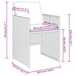 vidaXL Chaises de jardin avec coussins lot de 4 marron résine tressée
