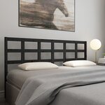 vidaXL Tête de lit Noir 185 5x4x100 cm Bois massif de pin