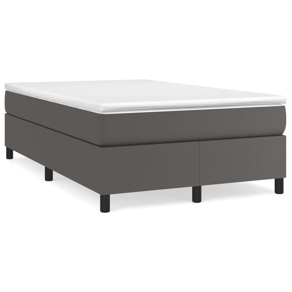vidaXL Cadre de lit Gris 120x200 cm Similicuir