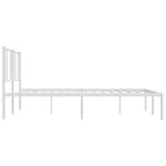 vidaXL Cadre de lit métal avec tête de lit blanc 180x200 cm