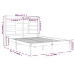 vidaXL Cadre de lit sans matelas bois massif 120x200 cm