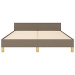 vidaXL Cadre de lit avec tête de lit Taupe 140x190 cm Tissu