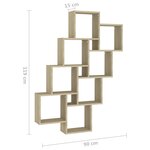 vidaXL Étagère murale cube Chêne sonoma 90x15x119 cm Bois d’ingénierie