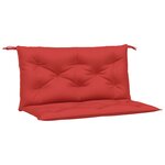 vidaXL Coussins de banc de jardin 2 Pièces rouge 100x50x7 cm tissu Oxford