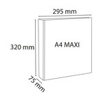 Classeur Pp Personnalisable Kreacover - 4 Anneaux En D 50mm - A4 Maxi - Blanc - X 10 - Exacompta