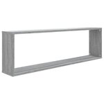 vidaXL Étagères murales cube 4 Pièces Sonoma gris 100x15x30 cm Bois