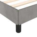 vidaXL Cadre de lit avec tête de lit Gris clair 90x200 cm Velours