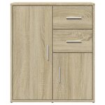 vidaXL Buffets 2 Pièces chêne sonoma 60x31x70 cm bois d'ingénierie