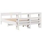 vidaXL Cadre de lit sans matelas blanc 140x190 cm bois de pin massif