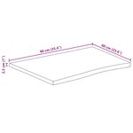 vidaXL Dessus de table bord vivant 90x60x2 5 cm bois de manguier brut