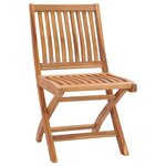 vidaXL Chaises pliables de jardin avec coussins lot de 6 Bois de teck