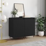 vidaXL Buffets 2 Pièces noir 40x35x70 cm bois d’ingénierie