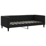 vidaXL Lit de jour avec gigogne et tiroirs noir 90x190 cm tissu