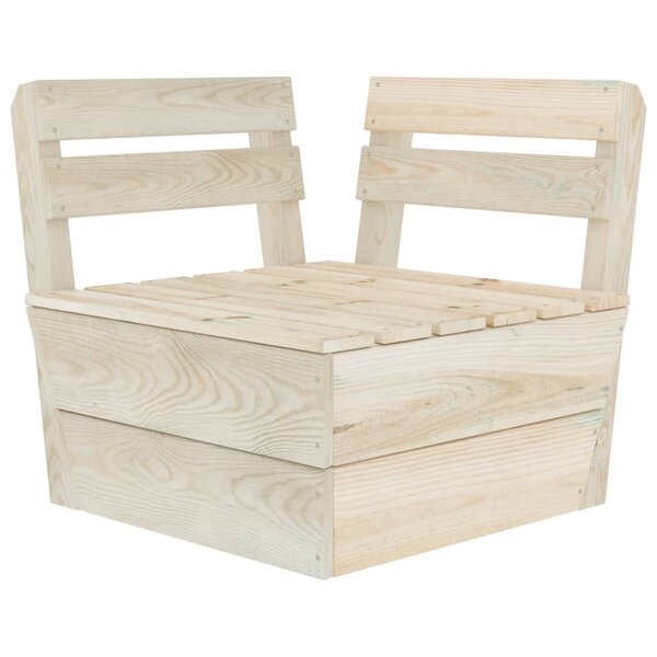 vidaXL Canapé d'angle sectionnel palette Bois d'épicéa imprégné