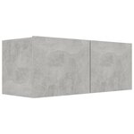 vidaXL Ensemble de meubles TV 8 Pièces Gris béton Bois d'ingénierie