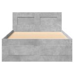 vidaXL Cadre de lit tête de lit gris béton 75x190 cm bois ingénierie