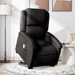 vidaXL Fauteuil inclinable de massage électrique Noir Tissu