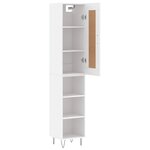 vidaXL Buffet haut Blanc 34 5x34x180 cm Bois d'ingénierie