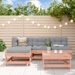 vidaXL Salon de jardin 5 Pièces avec coussins bois massif douglas