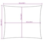 vidaXL Voile de parasol tissu oxford rectangulaire 2x2 5 m crème