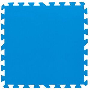 Bestway bâche de sol de piscine 9 pcs 50 x 50 cm bleu 14352