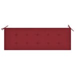 vidaXL Banc de jardin empilable et coussin 159 cm Bois de teck massif