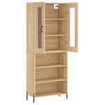 vidaXL Buffet haut Chêne sonoma 69 5x34x180 cm Bois d'ingénierie