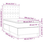 vidaXL Sommier à lattes de lit avec matelas et LED Gris clair 90x190cm