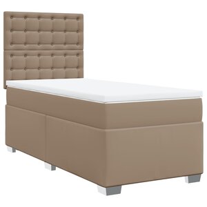 vidaXL Sommier à lattes de lit avec matelas Cappuccino 90x190 cm
